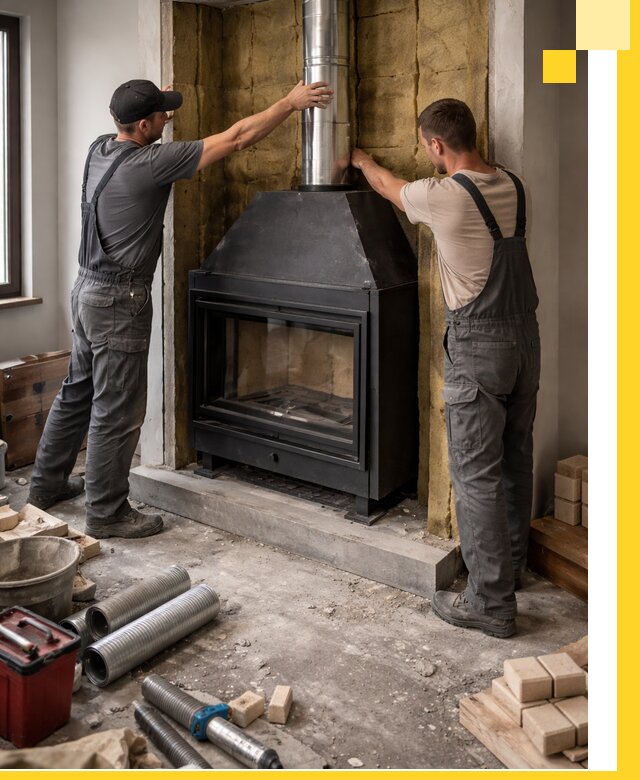 Изготовление и монтаж закрытых каминов в Сатке под ключ