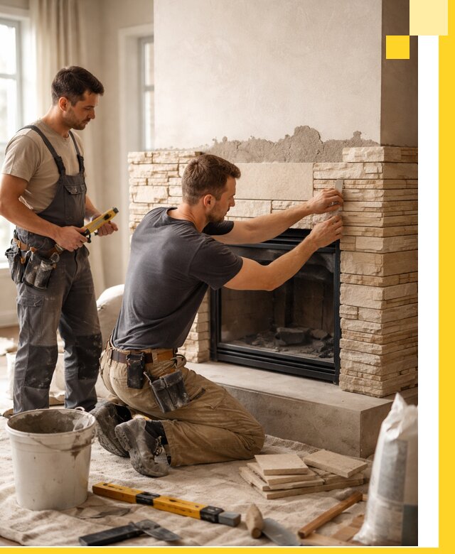 Установка и монтаж каминов для загородного дома в Сатке