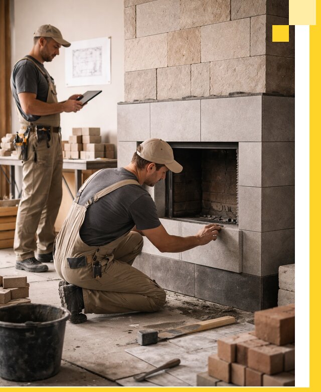 Индивидуальные проекты каминов и каминных систем в Сатке