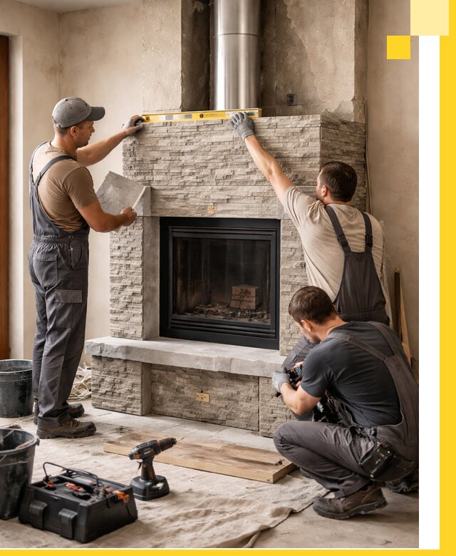 Профессиональный монтаж каминов под ключ в Сатке для дома