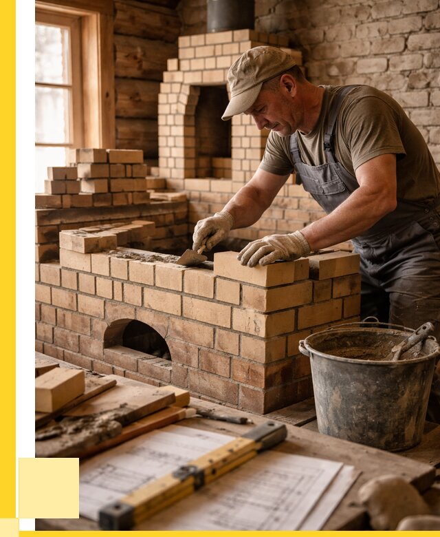 Кладка печей из кирпича в Сатке цены от 31032 р. - ЭриданСтк