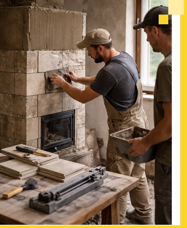 Профессиональная облицовка печей в Сатке: керамика и камень