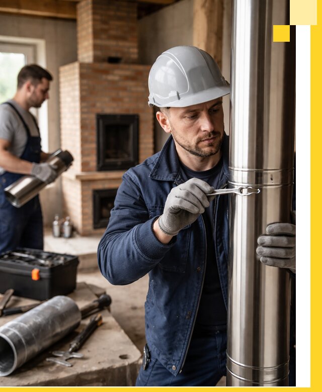 Профессиональный монтаж дымоходов для печей в Сатке