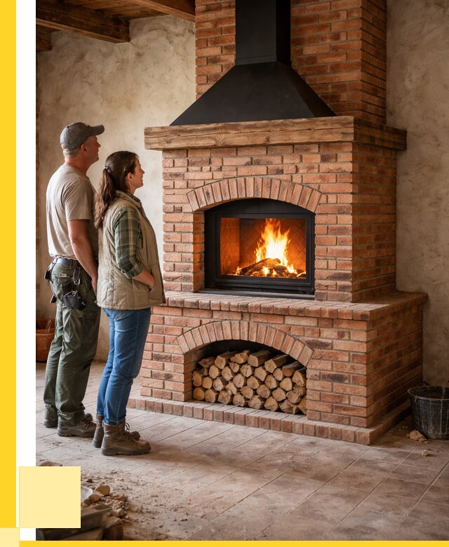 Печи камины из кирпича в Сатке от 124128 р. | ЭриданСтк