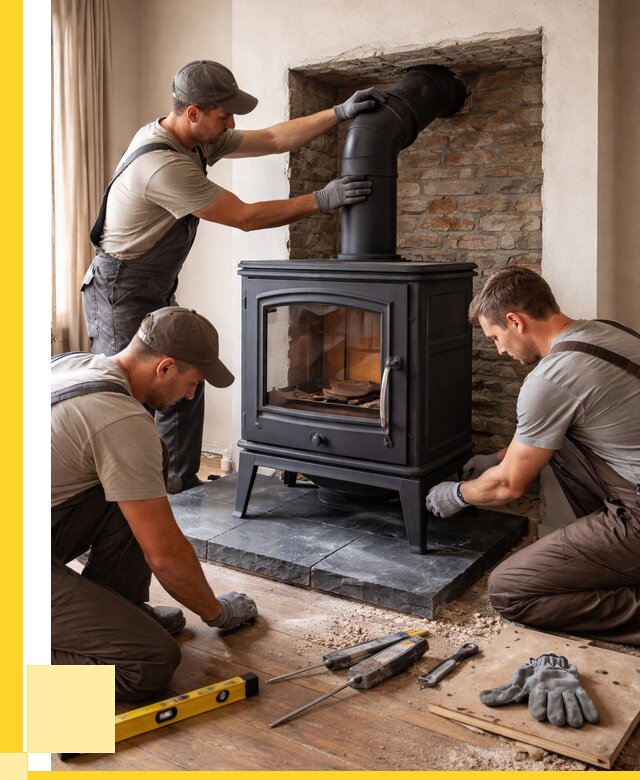 Монтаж печи камина в частном доме в Сатке от 25860 р. | ЭриданСтк