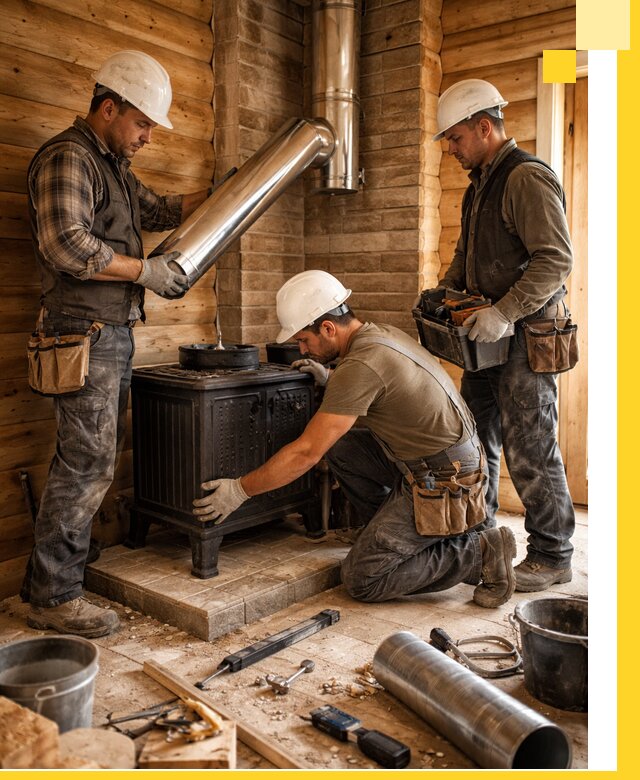 Профессиональный монтаж банных печей и дымоходов в Сатке