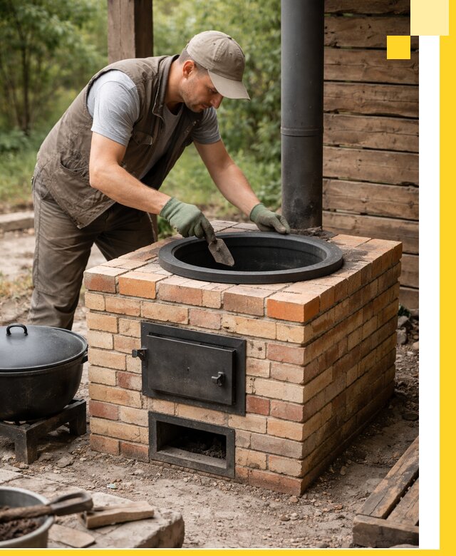 Изготовление и установка печей для казана в Сатке под ключ