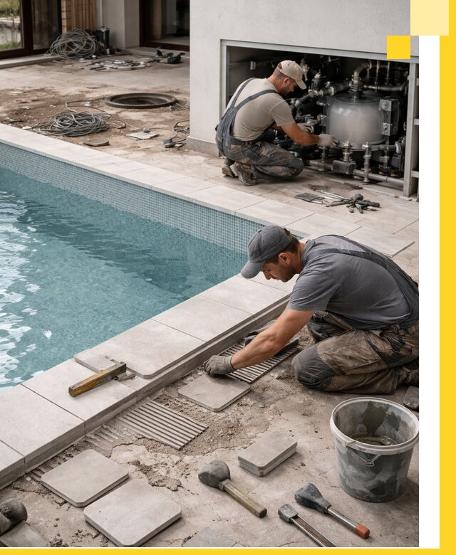 Строительство и монтаж бассейнов в коттедже в Сатке