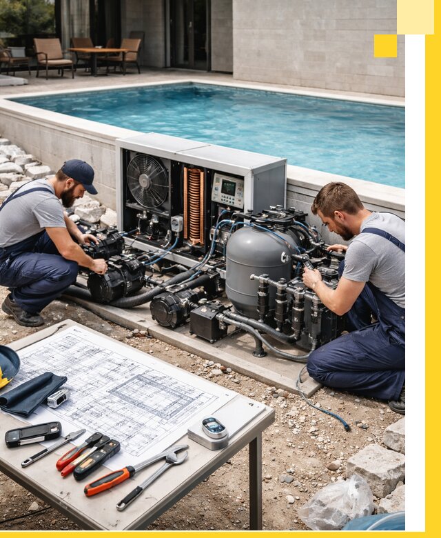 Проектирование и монтаж бассейнов с подогревом в Сатке