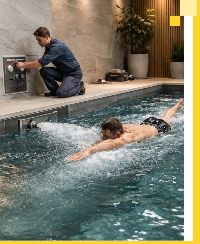 Проектирование и монтаж бассейнов с противотоком в Сатке