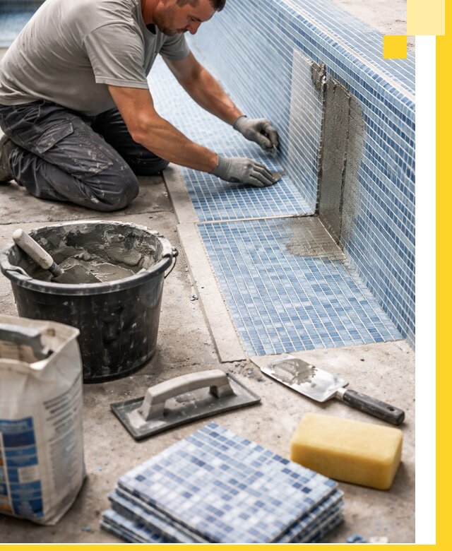 Укладка и ремонт мозаики для бассейнов под ключ в Сатке