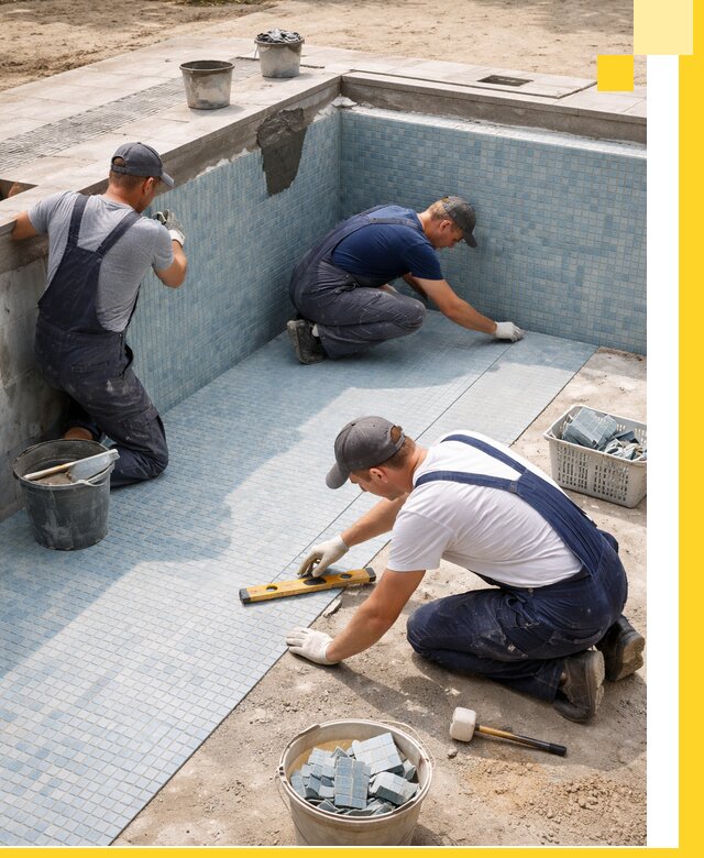 Укладка и установка плитки для бассейнов под ключ в Сатке