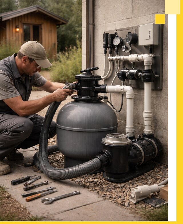 Продажа и монтаж фильтров и насосов для бассейнов в Сатке