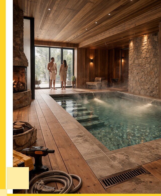 Проекты бань с бассейном под ключ в Сатке от 77580 р., ЭриданСтк