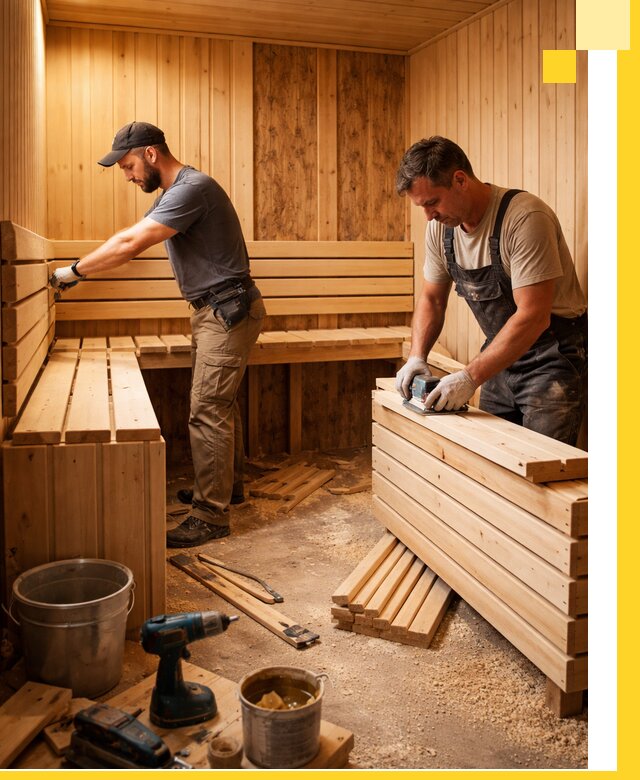 Профессиональный комплексный ремонт саун под ключ в Сатке