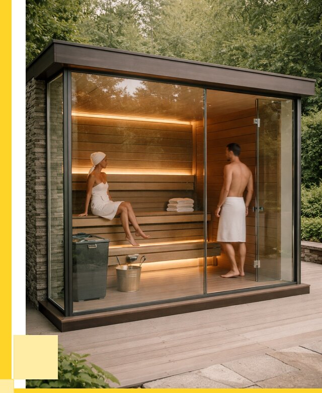 Сауна стеклянная и двери для сауны в Сатке от 258600 р. | ЭриданСтк
