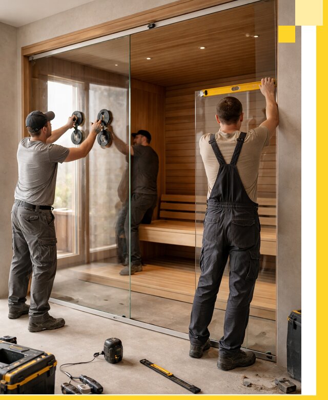 Производство и монтаж стеклянных саун под ключ в Сатке