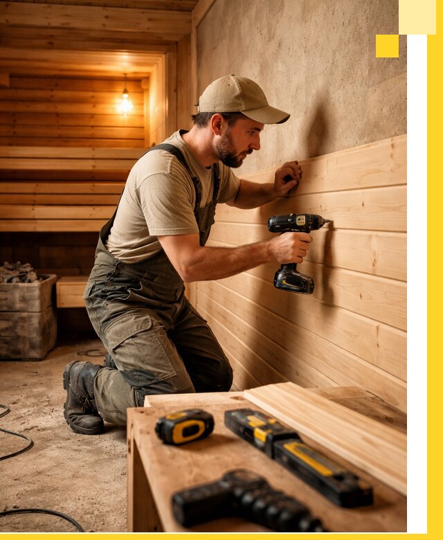 Профессиональная внутренняя отделка бани в Сатке под ключ