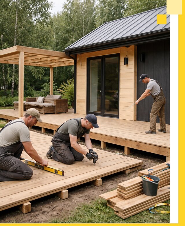 Строительство бань с террасой и бассейном под ключ в Сатке