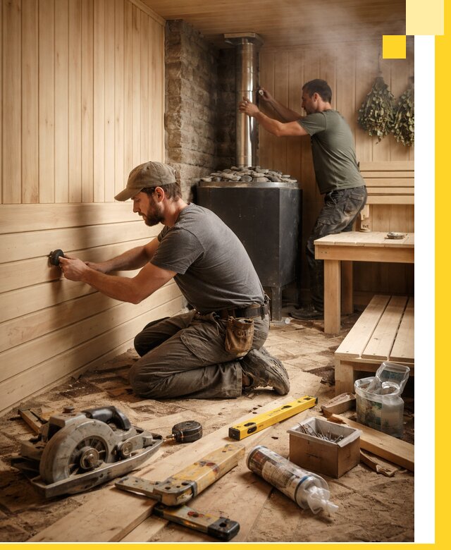 Полное строительство и оснащение парных под ключ в Сатке