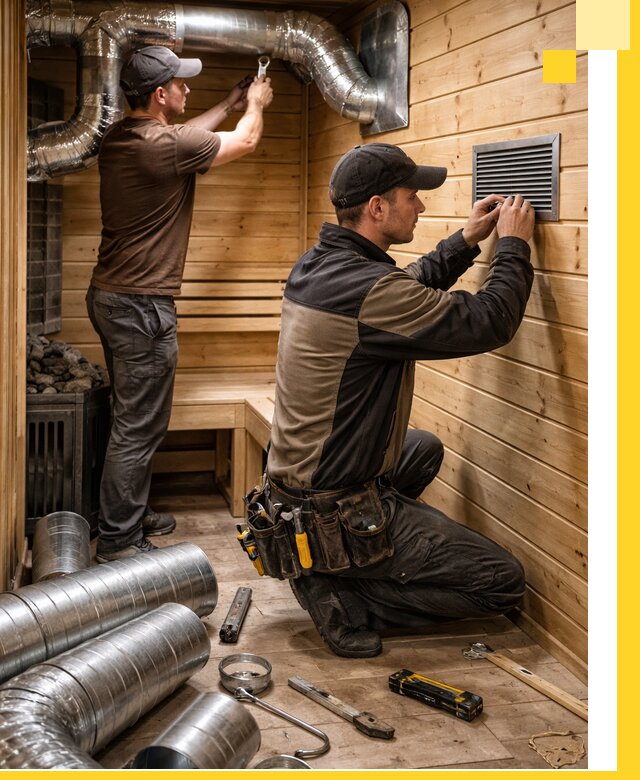 Проектирование и монтаж вентиляции бани в Сатке под ключ