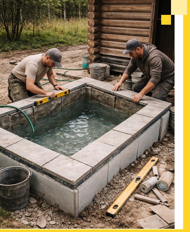 Изготовление и установка холодных купелей под ключ в Сатке